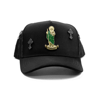 En Stock Gorras Originales Blackout El Hats X Rich the Kid con Forro de Satén y Visera de Gamuza, Gorra de Béisbol de 5 Paneles Estilo A-Frame Gorras Baez Hats