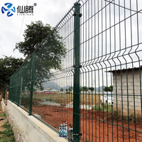 Clôture en treillis soudé 3D, panneaux de clôture de sécurité enduits pour jardin, ferme, autoroute, école, périmètre d'usine, taille personnalisée, vente en gros