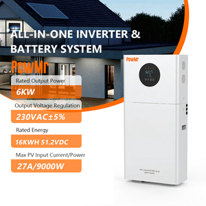 อินเวอร์เตอร์ไฮบริดกริดโซลาร์ ESS 6KW 12KW 220Vac พร้อมแบตเตอรี่เก็บพลังงาน 16KWH 30KWH คลื่นไซน์บริสุทธิ์ สำหรับระบบออลอินวัน - Product Image 3