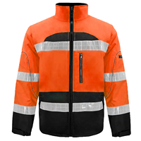 Veste de sécurité réfléchissante haute visibilité avec logo personnalisé, imperméable, Oxford 300D, manteau de travail d'hiver avec capuche, bande réfléchissante en PVC, classe 2 ANSI