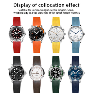 Correa CTS FKM para <span class=keywords><strong>Omega</strong></span> y Tissot, Correas de <span class=keywords><strong>Reloj</strong></span> de Fluororubber de 22mm con Diseño de Hebilla y Dijes de Lujo para <span class=keywords><strong>Hombre</strong></span>, Correa de <span class=keywords><strong>Reloj</strong></span> FKM - Product Image 5