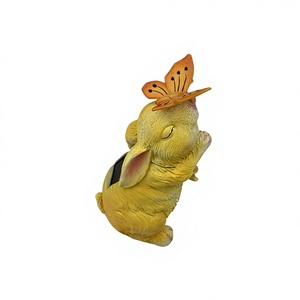 Lampe de nuit décorative en résine Fire Rabbit, animal lumineux dans le noir, style anime, peinte à <span class=keywords><strong>la</strong></span> main, cadeau d'affaires - Product Image 4