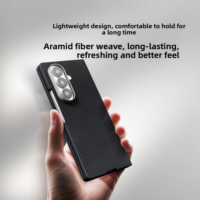 Carbon Fiber Luxury Solid Magnetic Wireless Charging Cover Shockproof Slim Anti-Fingerprint One-piece Molding Fold7 Phone Case