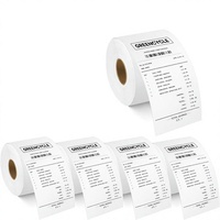 1 rouleau de papier pour caisse enregistreuse compatible Dymo 30270 2-1/4" X 250' finition mate blanc pour Zebra