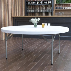 Kapalı açık çok amaçlı kullanım için sağlam taşınabilir HDPE kare katlanır masa kolay temiz yüzey - Product Image 6