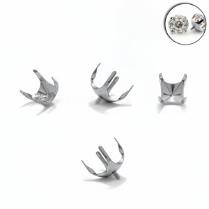 F136 Titanium Alloy Four Prong <b>Earring</b> Studs <b>3mm</b> 4mm 5mm 6mm 7mm 8mm For <b>Earring</b> Making DIY Jewelry Accessories - Product Image 5