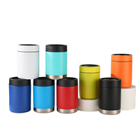 Vente en gros de refroidisseurs de canettes personnalisés en acier inoxydable 304 de 12 oz/355 ml, isolés sous vide, avec ouvre-bouteille, sans BPA, pour l'extérieur