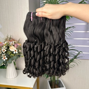 Rose Curl Hair Bundles Super Double Drawn Quality 100% Human Hair <b>Curly</b> <b>Extension</b> Natural Black Color - Product Image 4