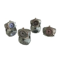 Bague tendance style punk, montre-bague en métal pour couple