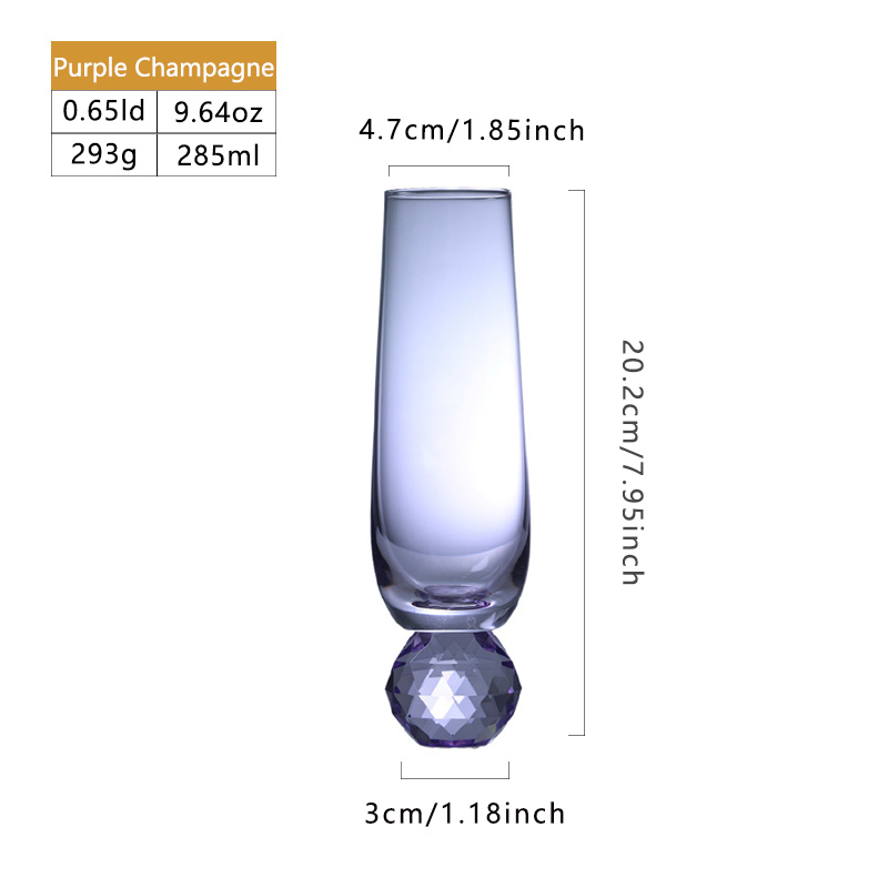 Verre à champagne violet