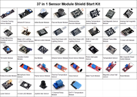 Kit de démarrage de modules de capteurs 37 en 1 avec tutoriel DHT11, IR, ultrasonique, capteur d'humidité du sol pour l'apprentissage de l'électronique