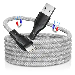 Magnetische Usb Oplaadkabel Magnetische Usb Kabel Snel Opladen Usb Type C Kabel Magneet Oplader Zelfwikkeling Magnetische Oplaadkabel