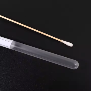 Kustom sekali pakai kapas steril medis stik Swab disetujui CE Putih aplikator ujung Rumah Sakit - Product Image 5