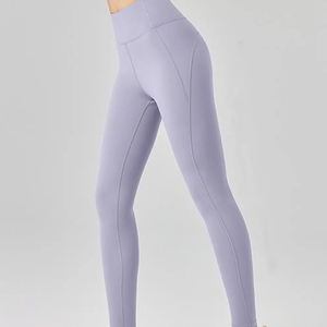 Leggings de yoga sport taille haute en nylon personnalisé, pantalon de yoga de gymnastique pour la course à pied pour femmes - Product Image 2