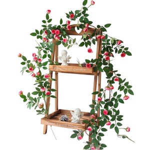 ดอกกุหลาบประดิษฐ์จากผ้าไหมสำหรับตกแต่งผนังบ้าน สำนักงาน ระเบียง และสวน - Product Image 5