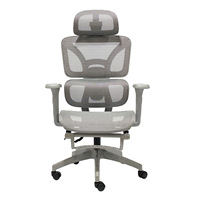 Chaise de bureau ergonomique pivotante en maille, inclinable, avec repose-pieds et soutien lombaire, idéale pour le gaming et l'e-sport – Meilleure vente