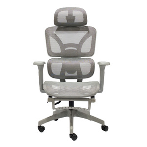 Silla Gamer Ergonómica de Alta Gama con Reposapiés, Cómoda Silla de <span class=keywords><strong>Oficina</strong></span> Giratoria Reclinable de Malla para E-Sports con Soporte Lumbar - Product Image 2
