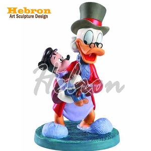 Escultura de Arte Popular Personalizada, Estatua de Fibra de Vidrio <span class=keywords><strong>del</strong></span> Pato Monopolio, Tío Scrooge, para Decoración <span class=keywords><strong>del</strong></span> Hogar o Galería de Arte - Product Image 1
