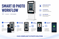 Terminal de capture photo biométrique pour les applications de passeport, de visa, de permis de résidence et de documents d'identité