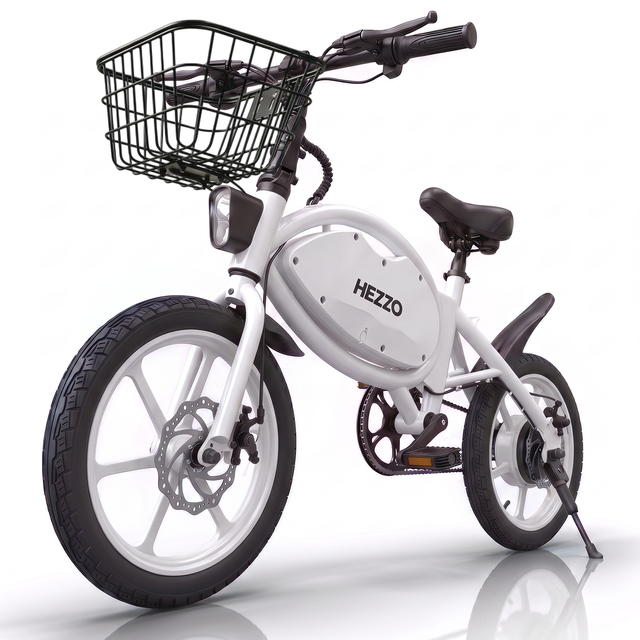 HEZZO T8PRO Electric Bicycle Portable 16Inch Mini Foldable Ebike 48V 500W Adult 499Wh 30Miles Long Range Folding Electric Bike