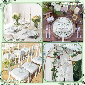 Eucalyptus Leaves Wedding Fans Bridal Shower Favors for Guest Handheld Fans Acrylic Fans Summer Wedding <b>Bridesmaid</b> <b>Gifts</b> - Product Image 4