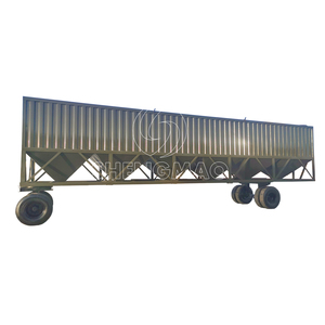 Silo à ciment horizontal de 50 tonnes avec dépoussiéreur et soupape de sécurité, réservoir à ciment mobile de 100 tonnes pour station à béton - Product Image 2