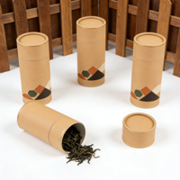 Emballage en tube de papier kraft écologique, emballage en carton biodégradable pour thé, café, grains, tube en papier personnalisé
