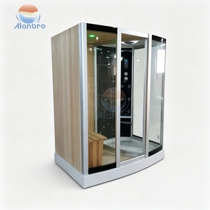 Salle <span class=keywords><strong>de</strong></span> sauna électrique moderne <span class=keywords><strong>de</strong></span> luxe, style Dubaï, en <span class=keywords><strong>bois</strong></span> <span class=keywords><strong>de</strong></span> pin massif blanc, combinaison <span class=keywords><strong>de</strong></span> douche infrarouge et vapeur humide - Product Image 4