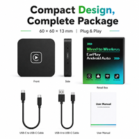 Adaptateur CarPlay sans fil 2026, Dongle double bande 2.4G 5G Plug and Play USB pour voitures équipées de CarPlay filaire d'origine
