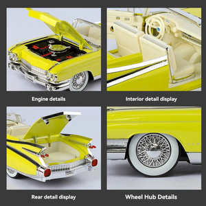 Aloi <span class=keywords><strong>Cadillac</strong></span> Eldorado 1:24 Jouet de collection de voitures anciennes en métal moulé sous pression avec effets de lumière sonore à porte ouverte - Product Image 3