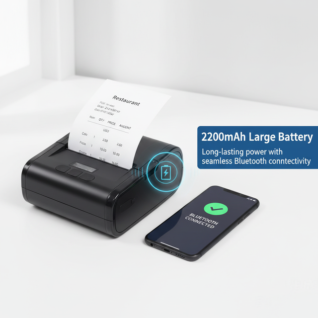 80mm Handheld Thermal Label Printer for Ink Free Barcode Sticker Printing, Used for Express Waybills/household Label Stickers