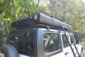 Tente de toit ouverte sur le côté en aluminium de luxe monocouche 4m coton coque dure <span class=keywords><strong>SBS</strong></span> fermeture éclair <span class=keywords><strong>Pop</strong></span> Design 2 personnes camping en plein air - Product Image 5