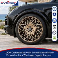 Offre Spéciale – Jantes en Alliage Forgé 2 Pièces Bronze Doré 21x10.5 22x10.5 22x11.5 à Profil Profond 5x130 pour Porsche Cayenne Turbo GT