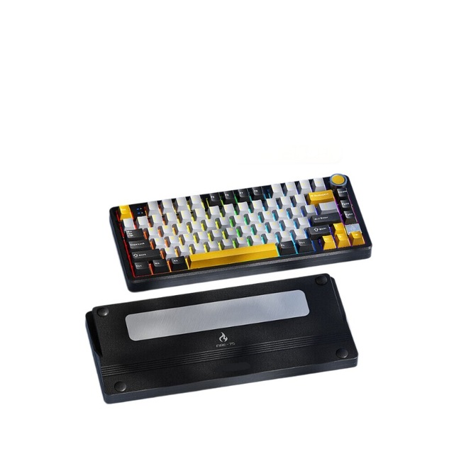 Fire75 Aluminum Frame Custom Mechanical Keyboard Gasket-Mounted Design Full-Key Hot-Swap USB Three-Mode Backlit for Desktop