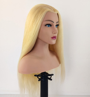 Tête de Mannequin d'Entraînement en Cheveux Humains Naturels de Haute Qualité pour la Coiffure et la Formation en Esthétique – Idéale pour la Pratique de la Coiffure de Mariée