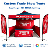 Tente publicitaire personnalisée avec structure en aluminium 3x3m, imperméable, pour événements en extérieur et en intérieur, salon professionnel, gazebo, chapiteau