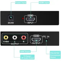 4K HDMI uyumlu CVBS RCA Kompozit AV Dönüştürücü Adaptör Koaksiyel 3.5mm Ses Çıkışı HD - AV Video Bölücü TV Kutusu Oyunları için