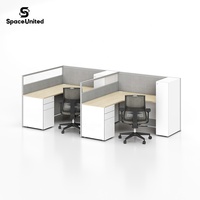 SpaceUnited Mobilier de bureau de luxe Poste de travail modulaire pour deux personnes