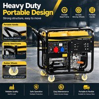 Generator Diesel 8KW Berpendingin Udara Rangka Baja untuk Cadangan Daya Darurat