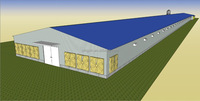 Estructura de Acero Comercial para Granja/Gallinero de Aves de Corral, Fácil Montaje, Diseño Moderno para Pollos de Engorde o Gallinas Ponedoras - En Venta