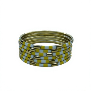 Vintage Brass and <b>Resin</b> Gold Plated Cuff Bangle Bracelet with <b>Resin</b> Handmade Ethnic Wedding Jewelry for Unisex - Product Image 6