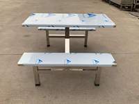 Ensemble de table à manger en acier inoxydable pour restaurant et cantine