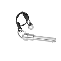 Goupilles de verrouillage à bille en acier inoxydable 304 OEM d'usine, à dégagement rapide avec bouton et poignée, avec cordon de sécurité