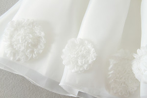 DMFGD abito da battesimo con fiocco per bambina appena nata principessa festa di compleanno <span class=keywords><strong>bianco</strong></span> abiti da bambino fantasia abito Tutu per battesimo - Product Image 4