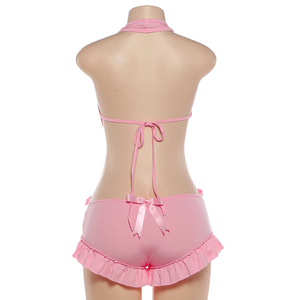 PEEQI K6Q07191A Nuova Collezione Estate 2026: Tuta Intera da Donna alla Moda, Sexy, con Schiena Scoperta, Scollo a V Profondo, Fiocco e Effetto Snellente - Product Image 6