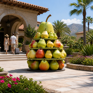 Escultura de <span class=keywords><strong>Pera</strong></span> de Resina de Fibra de Vidrio Personalizada, Gran Decoración de Jardín para Exteriores, Estatua Artística de FRP Colorida con Temática de Frutas para Patio - Product Image 6