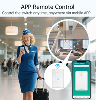 Interrupteur mural tactile intelligent, double bande 2.4G 5G WiFi, contrôleur sans fil pour interrupteur intelligent standard américain, contrôle par application
