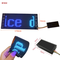 APP modul Led fleksibel dapat diprogram, layar lembut Led kontrol aplikasi Android Ios tanda matriks tampilan 16*32 piksel dapat diisi ulang