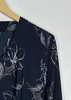Date Floral Imprimé Abaya Robe Maxi Noir Avec Gris Fleur Prints Dubai Conceptions Personnalisées Femmes Musulmanes Avec Manchette Manches