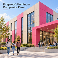 Panneau composite en aluminium ignifuge de 6 mm, revêtu de PVDF, couleur bronze, pour revêtement de façade d'appartement